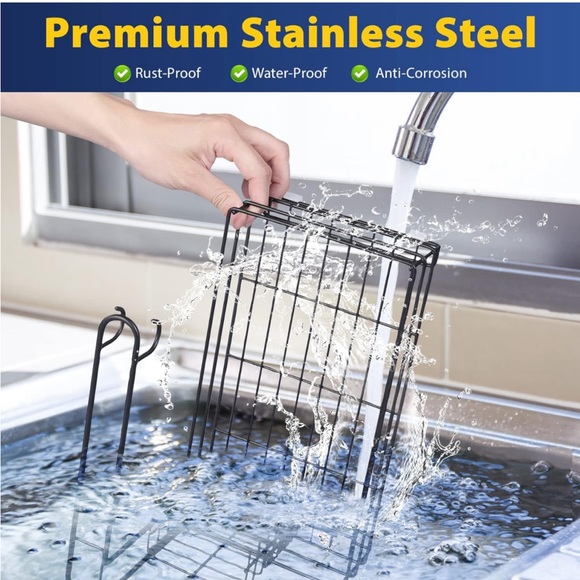 Estituent Sink🚰Organizer, Stainless Steel Sponge🧽Caddy for Kitchen🔪Sink🚰 - Picture 4 of 12